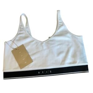 Gap x Beis Seamless Logo Sports Bra White XL 825039